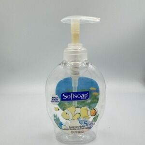 SoftSoap Aquarium Series Fish Panel Inside 7.5 oz Clownfish Nemo Empty Vintage